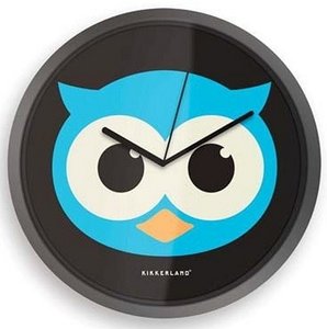 afbeelding van Kikkerland Owl 20 cm klok