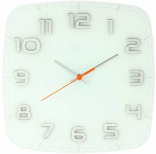 NeXtime Classy Square Wit 30 cm klok