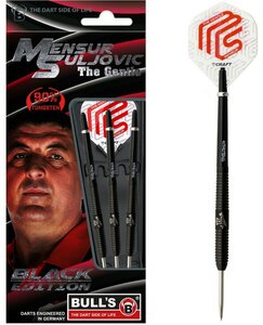 Bull's Mensur Suljovic Black Edition 90% tungsten steeltip dartpijlen