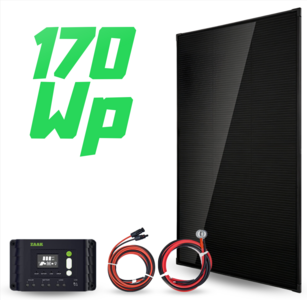 ZAAK. Topsolar 170Wp 12V zonnepanelen compleet pakket - Plug and Play