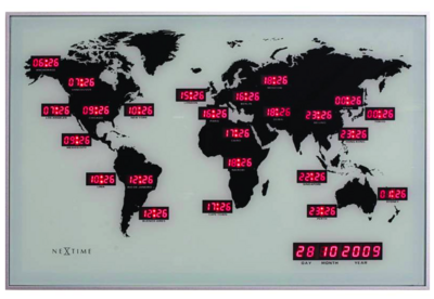 afbeelding van de Nextime World Time Digit klok