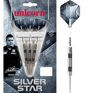 Unicorn Silver Star Michael Smith 80% steeltip dartpijlen