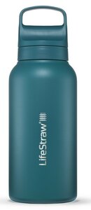 LifeStraw Go Steel waterfles met filter 1000ml laguna teal