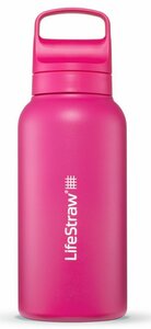 LifeStraw Go Steel waterfles met filter 1000ml orchid pink