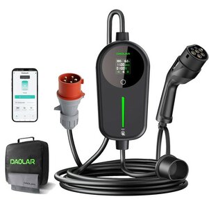 Daolar Wifi 11 kW - 16A - Type 2 - 5 pins-CEE thuislader - 3 fase - met instelbare timer - 5 meter kabel