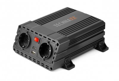 Technaxx Germany TE19 omvormer - 600 Watt uitgangsvermogen - 2x 230V - 2x 5V USB
