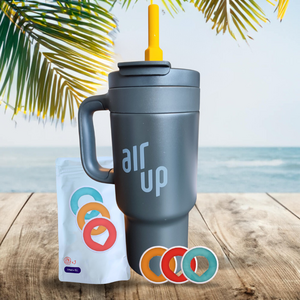 Air Up Tumbler met handvat Pitch Black 890 ml starterskit + drie pods