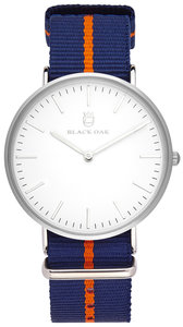 Black Oak Velutino blue orange 40 mm horloge