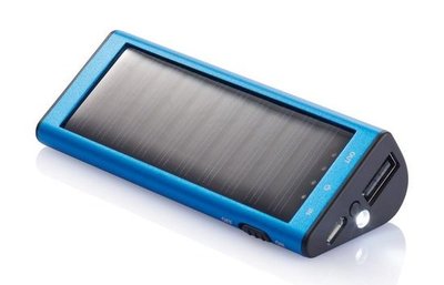 Loooqs Solar 2200 mAh blauw powerbank