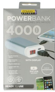 Dynamic Energy 4000 mAh powerbank zilver